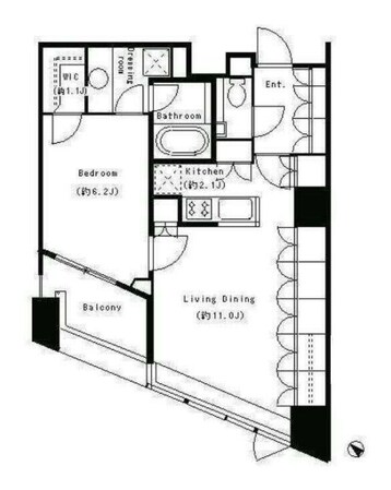パークキューブ目黒タワーの物件間取画像